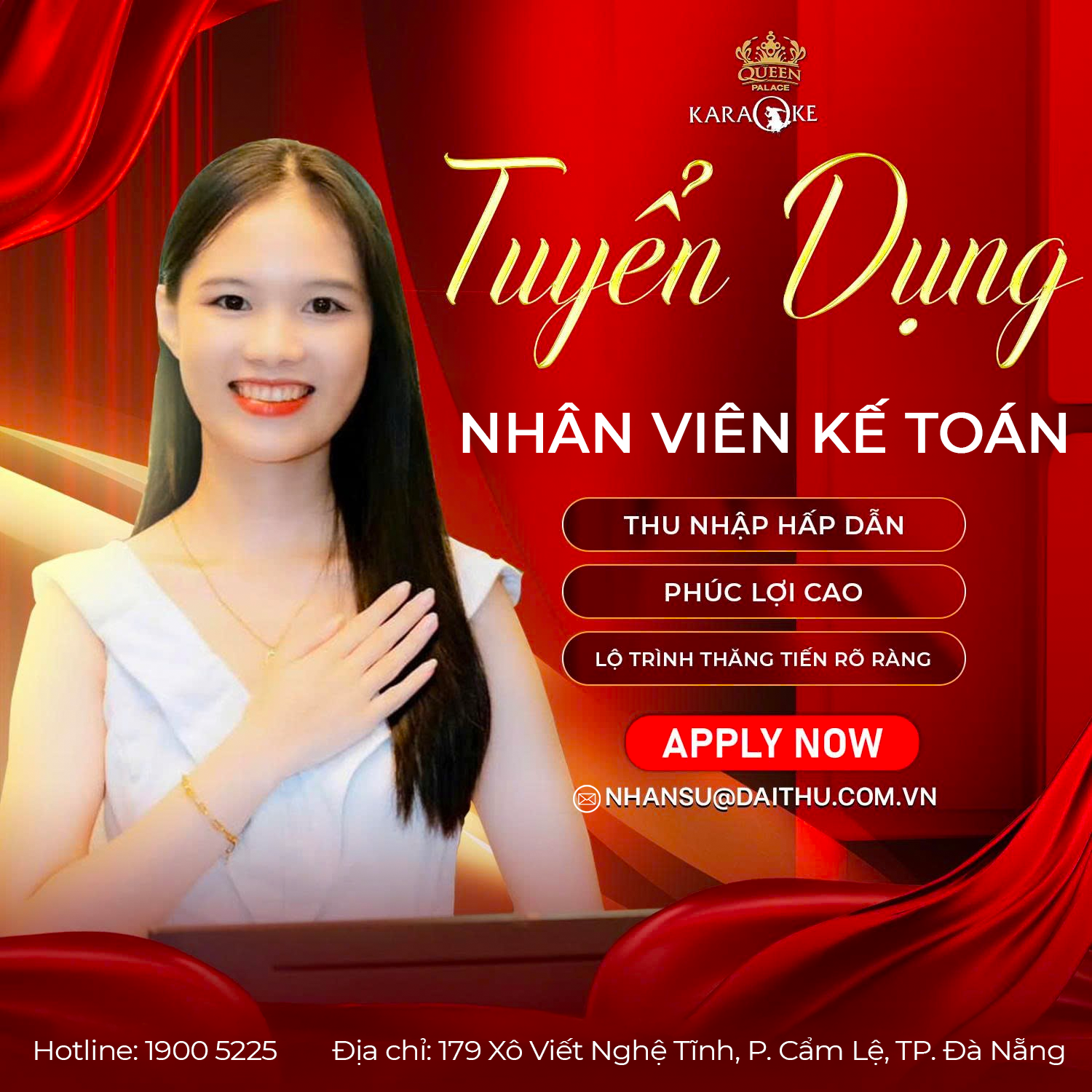 [ĐÀ NẴNG] Nhân viên Kế toán chi nhánh – QUEEN ĐÀ NẴNG